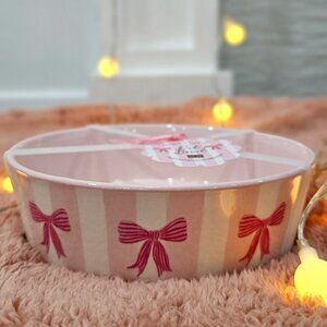 NWT Coquette Girl Bow Pet Bowl - Pink